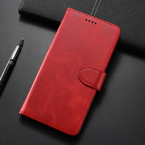 

Calf Texture Horizontal Flip Leather Case for Samsung Galaxy J4 (2018), with Holder & Card Slots & Wallet(Red)