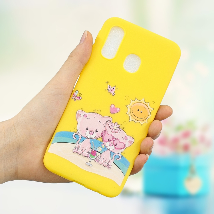 

Frosted Pattern TPU Protective Case for Galaxy A40(Fovers Bear)