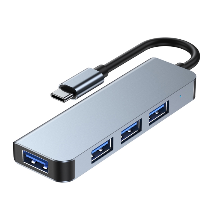 

4 in 1 Type-C to 3 x USB 2.0 Ports + USB 3.0 Port Network HUB