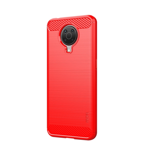 

For Nokia G10 / G20 / 6.3 MOFI Gentleness Series Brushed Texture Carbon Fiber Soft TPU Case(Red)