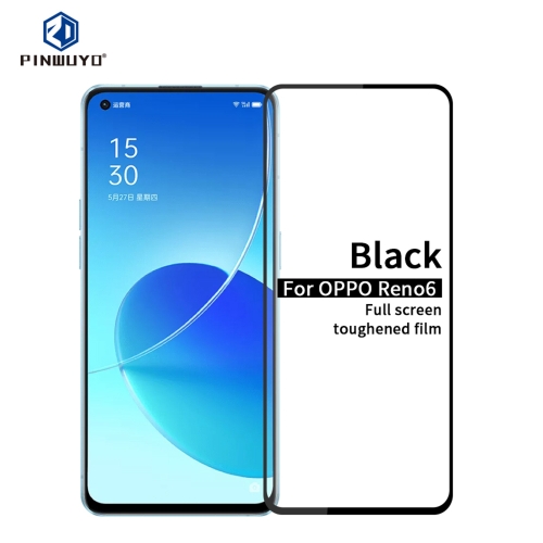 

For OPPO Reno6 PINWUYO 9H 2.5D Full Screen Tempered Glass Film(Black)