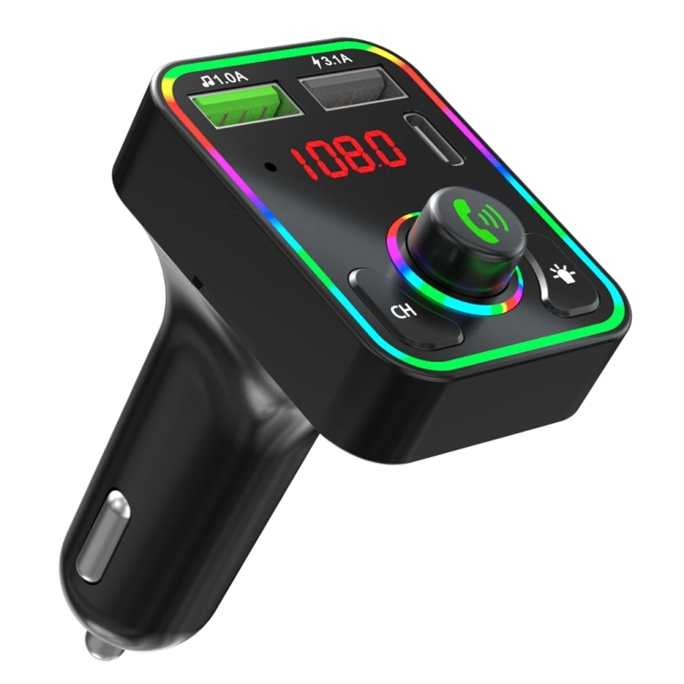 

F3 Car FM Transmitter LED Backlight Receiver MP3 Player 3.1A USB Charger Dual USB Charger
