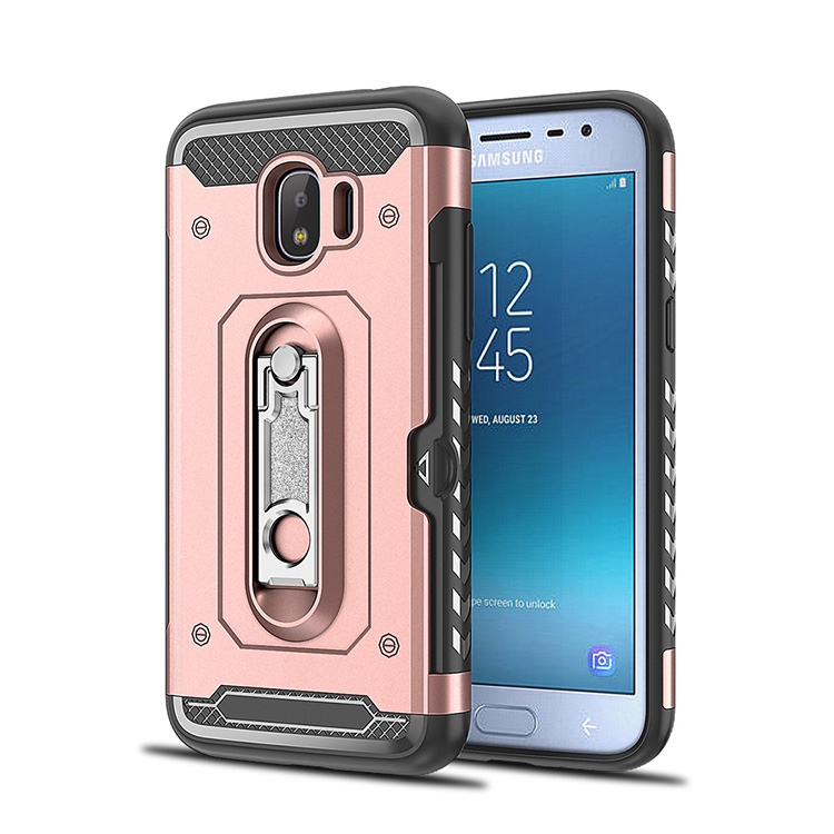 

Shockproof PC + TPU Case for Galaxy J2 Pro (2018), with Holder(Rose Gold)