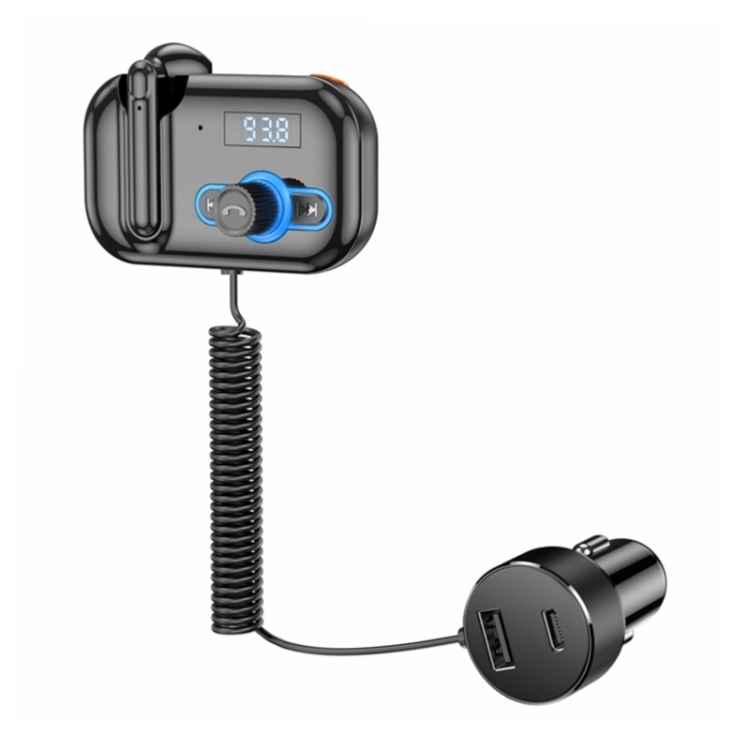 

T2 FM Transmitter Hands-free Headphone Kit Headphone MP3 Player Private Call USB PD Quick Charge Audio Receiver