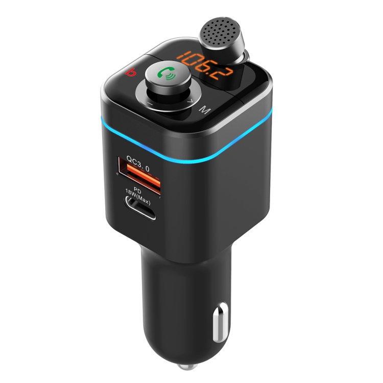 

C72 Car MP3 Player Receiver FM Transmitter PD18W USB-C Car Charger Phone Music Player