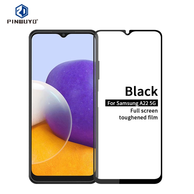 

For Samsung Galaxy A22 5G PINWUYO 9H 2.5D Full Screen Tempered Glass Film(Black)