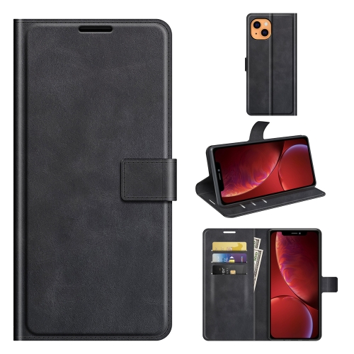 

Retro Calf Pattern Buckle Horizontal Flip Leather Case with Holder & Card Slots & Wallet For iPhone 13 Pro Max(Black)