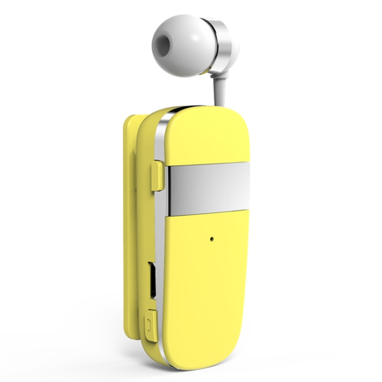 

K53 Stereo Wireless Bluetooth Headset Calls Remind Vibration Wear-Clip Driver Auriculares Earphone For Phone(Yellow)