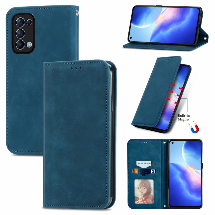 For OPPO Reno 5 5G /Find X3 Lite Retro Skin Feel Business Magnetic Horizontal Flip Leather Case With Holder & Card Slots & Wallet & Photo Frame(Blue)
For OPPO Reno 5 5G /Find X3 Lite Retro Skin Feel Business Magnetic Horizontal Flip Leather Case With Holder & Card Slots & Wallet & Photo Frame(Blue)