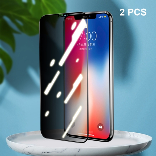 

2 PCS ENKAY Hat-Prince Full Coverage 28 Degree Privacy Screen Protector Anti-spy Tempered Glass Film For iPhone 11 Pro / XS / X
