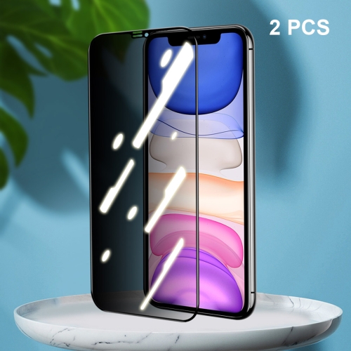 

2 PCS ENKAY Hat-Prince Full Coverage 28 Degree Privacy Screen Protector Anti-spy Tempered Glass Film For iPhone 11 / XR