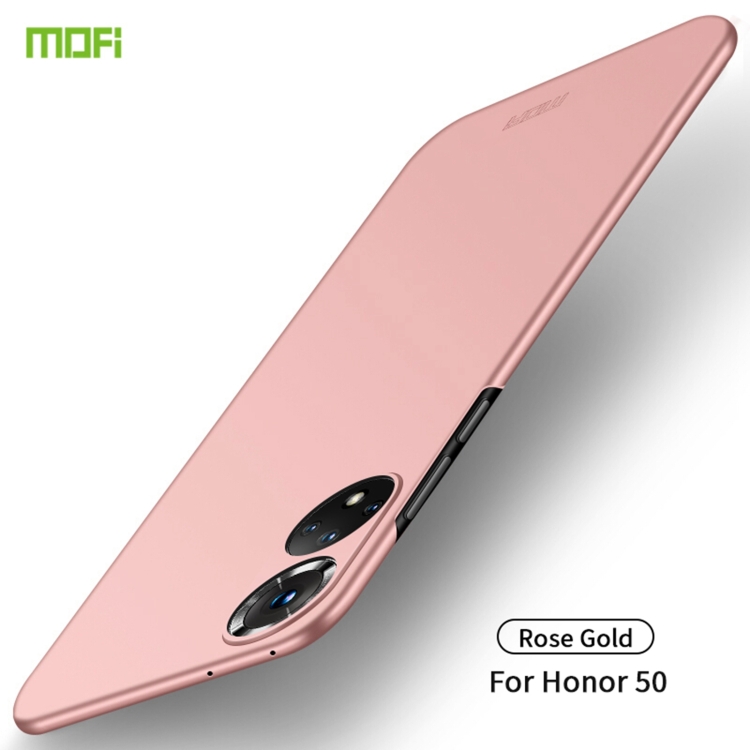 

For Honor 50 MOFI Frosted PC Ultra-thin Hard Case(Rose Gold)