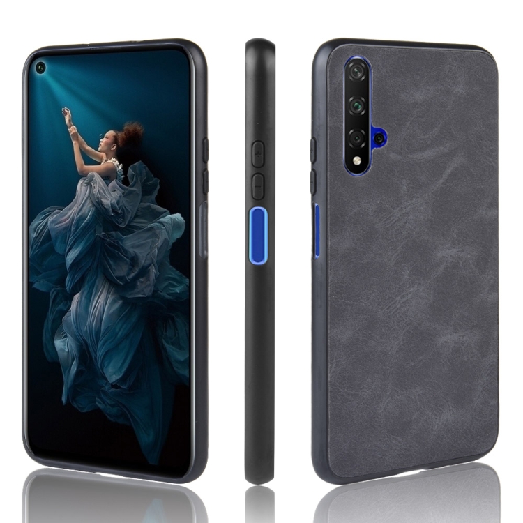 

Shockproof Sheep Skin PC + PU + TPU Case for Huawei Honor 20(Black)