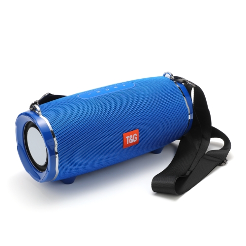 

T&G TG187 Portable Waterproof Wireless Bass Surround Bluetooth Speaker with Shoulder Strap, Support FM / TF Card(Blue)