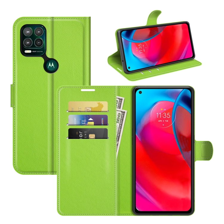

For Motorola Moto G Stylus 5G Litchi Texture Horizontal Flip Protective Case with Holder & Card Slots & Wallet(Green)