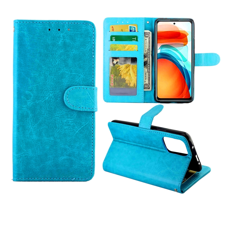 

For Xiaomi Redmi Note10 Pro 5G / Poco X3 GT 5G Crazy Horse Texture Leather Horizontal Flip Protective Case with Holder & Card Slots & Wallet & Photo Frame(Baby Blue)