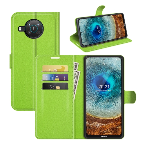 

For Nokia X10/X20 Litchi Texture Horizontal Flip Protective Case with Holder & Card Slots & Wallet(Green)