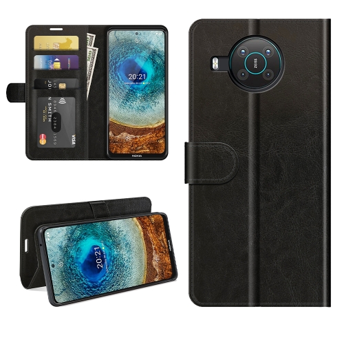 

For Nokia X10/X20 R64 Texture Single Horizontal Flip Protective Case with Holder & Card Slots & Wallet& Photo Frame(Black)
