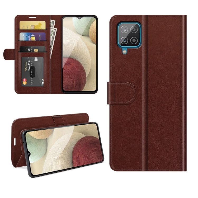

For Samsung Glaxy A22 4G R64 Texture Single Horizontal Flip Protective Case with Holder & Card Slots & Wallet& Photo Frame(Brown)
