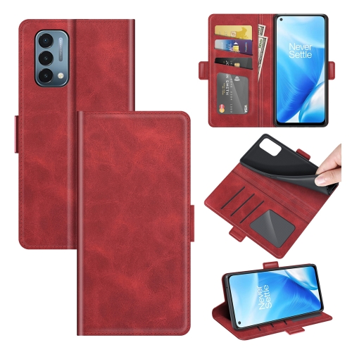 

For OnePlus Nord N200 5G Dual-side Magnetic Buckle Horizontal Flip Leather Case with Holder & Card Slots & Wallet(Red)