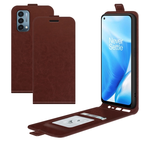 

For OnePlus Nord N200 5G R64 Texture Single Vertical Flip Leather Protective Case with Card Slots & Photo Frame(Brown)