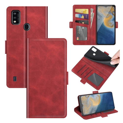

For ZTE Blade A51 Dual-side Magnetic Buckle Horizontal Flip Leather Case with Holder & Card Slots & Wallet(Red)