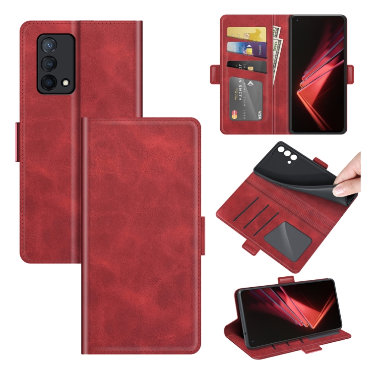 

For OPPO K9 Dual-side Magnetic Buckle Horizontal Flip Leather Case with Holder & Card Slots & Wallet(Red)