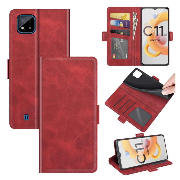 For OPPO Realme C11 2021 Dual-side Magnetic Buckle Horizontal Flip Leather Case with Holder & Card Slots & Wallet(Red)
For OPPO Realme C11 2021 Dual-side Magnetic Buckle Horizontal Flip Leather Case with Holder & Card Slots & Wallet(Red)