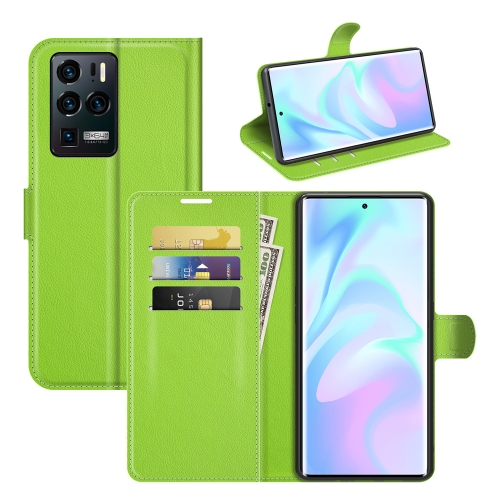 

For ZTE Axon 30 Ultra 5G Litchi Texture Horizontal Flip Protective Case with Holder & Card Slots & Wallet(Green)