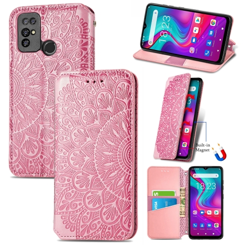

For Doogee X96 Pro Blooming Mandala Embossed Pattern Magnetic Horizontal Flip Leather Case with Holder & Card Slots & Wallet(Pink)