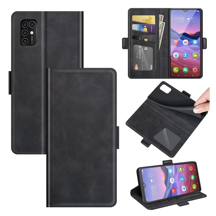

For ZTE Blade V2020 Smart Dual-side Magnetic Buckle Horizontal Flip Leather Case with Holder & Card Slots & Wallet(Black)