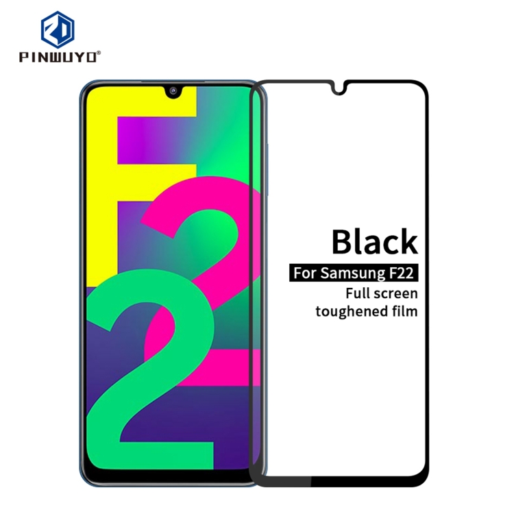 

For Samsung Galaxy F22 PINWUYO 9H 2.5D Full Screen Tempered Glass Film(Black)