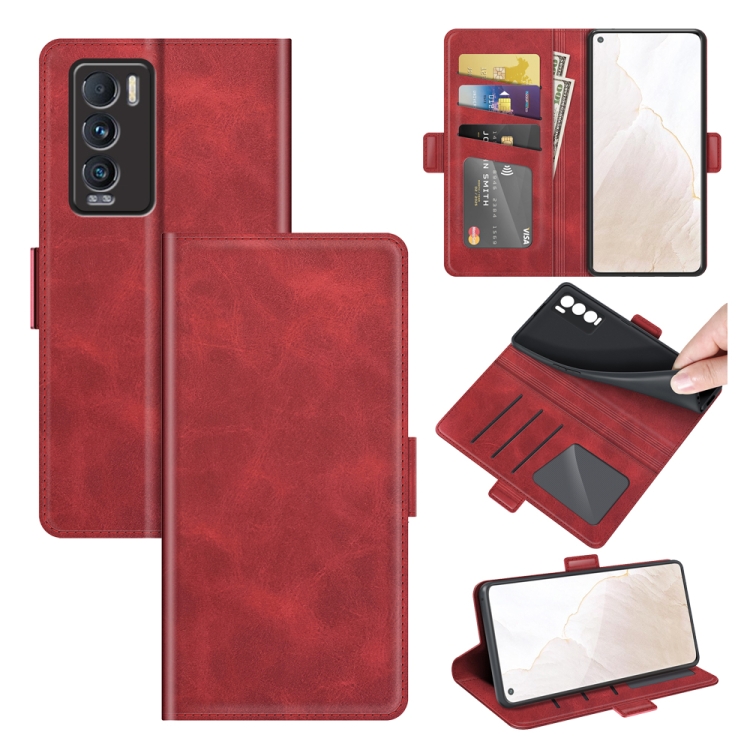 

For OPPO Realme GT Master Dual-side Magnetic Buckle Horizontal Flip Leather Case with Holder & Card Slots & Wallet(Red)