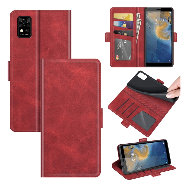 

For ZTE Blade A31 Dual-side Magnetic Buckle Horizontal Flip Leather Case with Holder & Card Slots & Wallet(Red)
