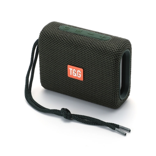 

T&G TG313 Portable Outdoor Waterproof Bluetooth Speaker Subwoofer Support TF Card FM Radio AUX(Green)