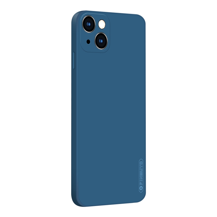 

PINWUYO Touching Series Liquid Silicone TPU Shockproof Case For iPhone 13(Blue)
