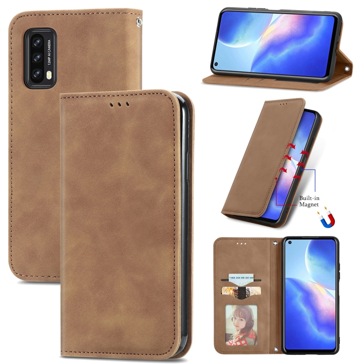 

For Blackview A90 Retro Skin Feel Business Magnetic Horizontal Flip Leather Case with Holder & Card Slots & Wallet & Photo Frame(Brwon)