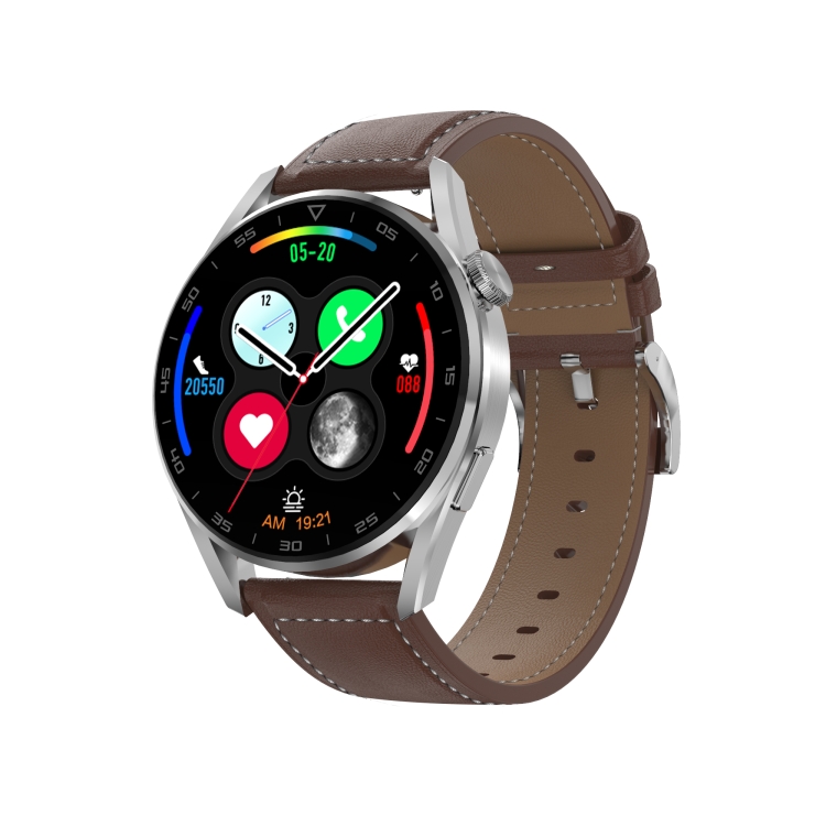 

DT3pro 1.36 inch Color Screen Smart Watch, IP67 Waterproof,Leather Watchband,Support Bluetooth Call/Heart Rate Monitoring/Blood Pressure Monitoring/Blood Oxygen Monitoring/Sleep Monitoring(Silver)