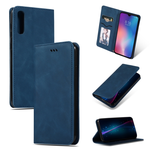 

Retro Skin Feel Business Magnetic Horizontal Flip Leather Case for Xiaomi 9 SE(Navy Blue)