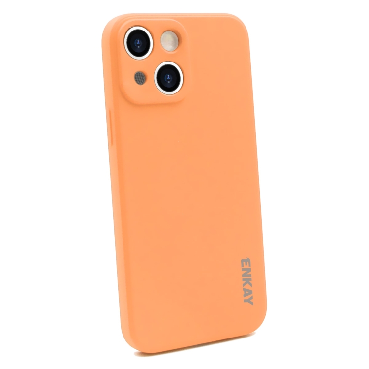 

Hat-Prince ENKAY Liquid Silicone Shockproof Protective Case Cover for iPhone 13(Orange)