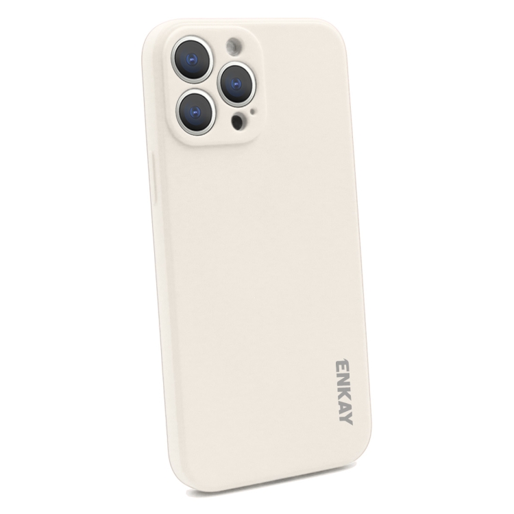 

Hat-Prince ENKAY Liquid Silicone Shockproof Protective Case Cover for iPhone 13 Pro(Beige)