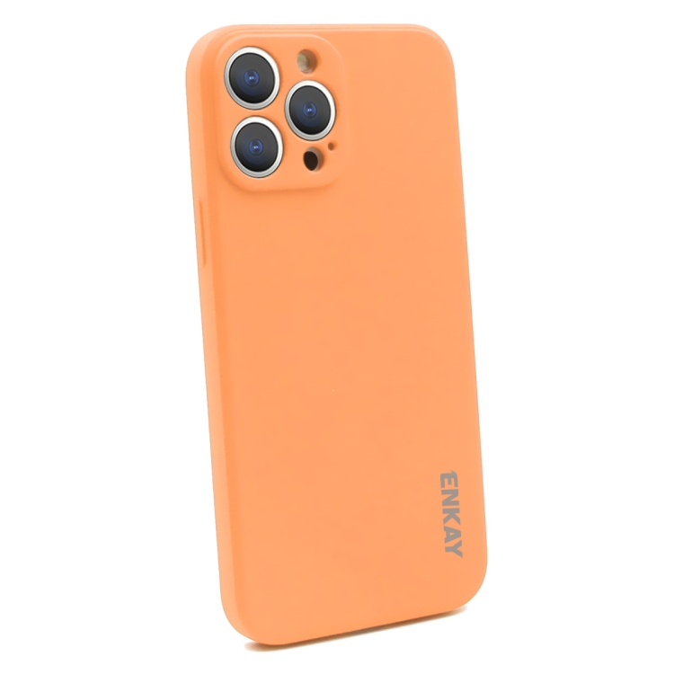 

Hat-Prince ENKAY Liquid Silicone Shockproof Protective Case Cover for iPhone 13 Pro Max(Orange)