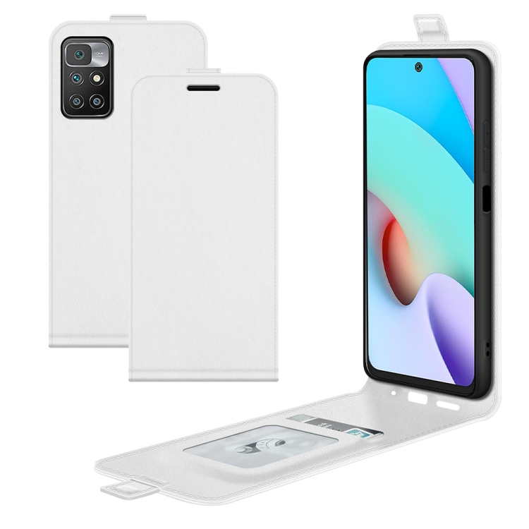 

For Xiaomi Redmi 10 R64 Texture Single Vertical Flip Leather Protective Case with Card Slots & Photo Frame(White)
