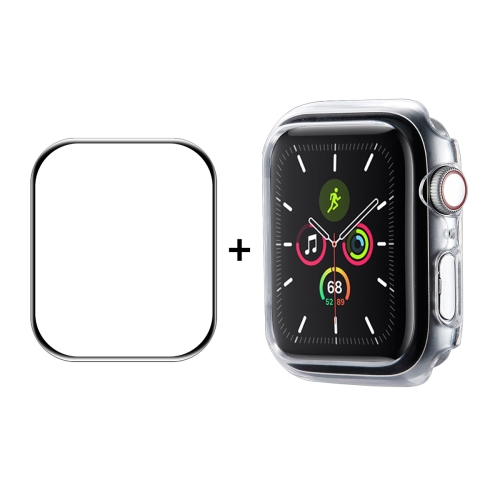 ENKAY Hat-Prince PC Frame + Full Coverage PMMA HD Screen Protector Film for Apple Watch Series 7 41mm(Transparent)