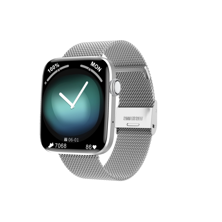 

DT1 1.8 inch Color Screen Smart Watch, Steel Watchband,IP68 Waterproof,Support GPS Track/Bluetooth Call/Heart Rate Monitoring/Blood Pressure Monitoring/Sleep Monitoring/Female Menstrual Cycle(Silver)