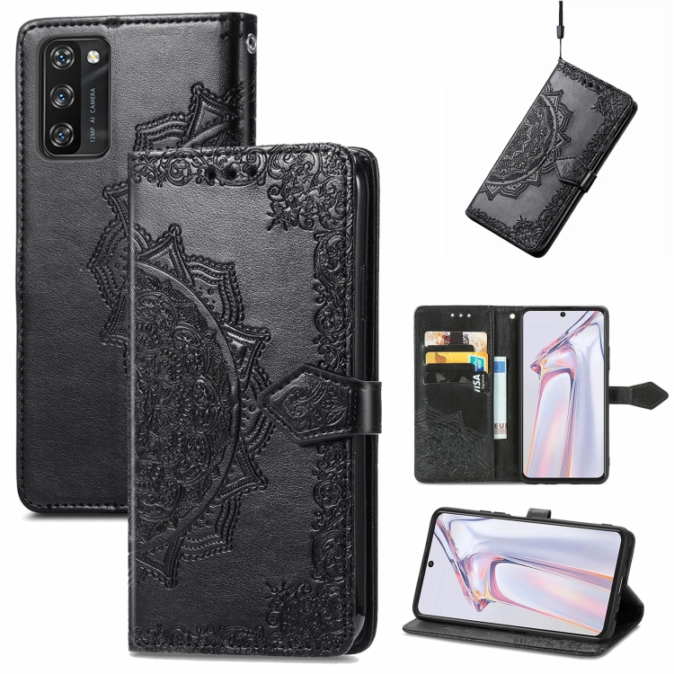 

For Blackview A100 Mandala Embossing Pattern Horizontal Flip Leather Case with Holder & Card Slots & Wallet & Lanyard(Black)