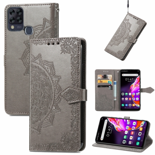 

For Infinix HOT 10T Mandala Embossing Pattern Horizontal Flip Leather Case with Holder & Card Slots & Wallet & Lanyard(Grey)