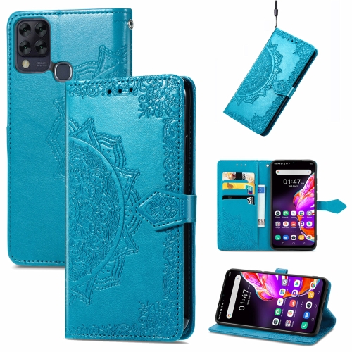 

For Infinix HOT 10T Mandala Embossing Pattern Horizontal Flip Leather Case with Holder & Card Slots & Wallet & Lanyard(Blue)