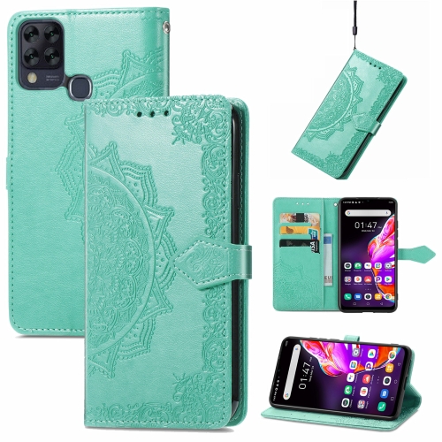 

For Infinix HOT 10T Mandala Embossing Pattern Horizontal Flip Leather Case with Holder & Card Slots & Wallet & Lanyard(Green)