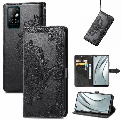 

For Infinix Note 8 Mandala Embossing Pattern Horizontal Flip Leather Case with Holder & Card Slots & Wallet & Lanyard(Black)